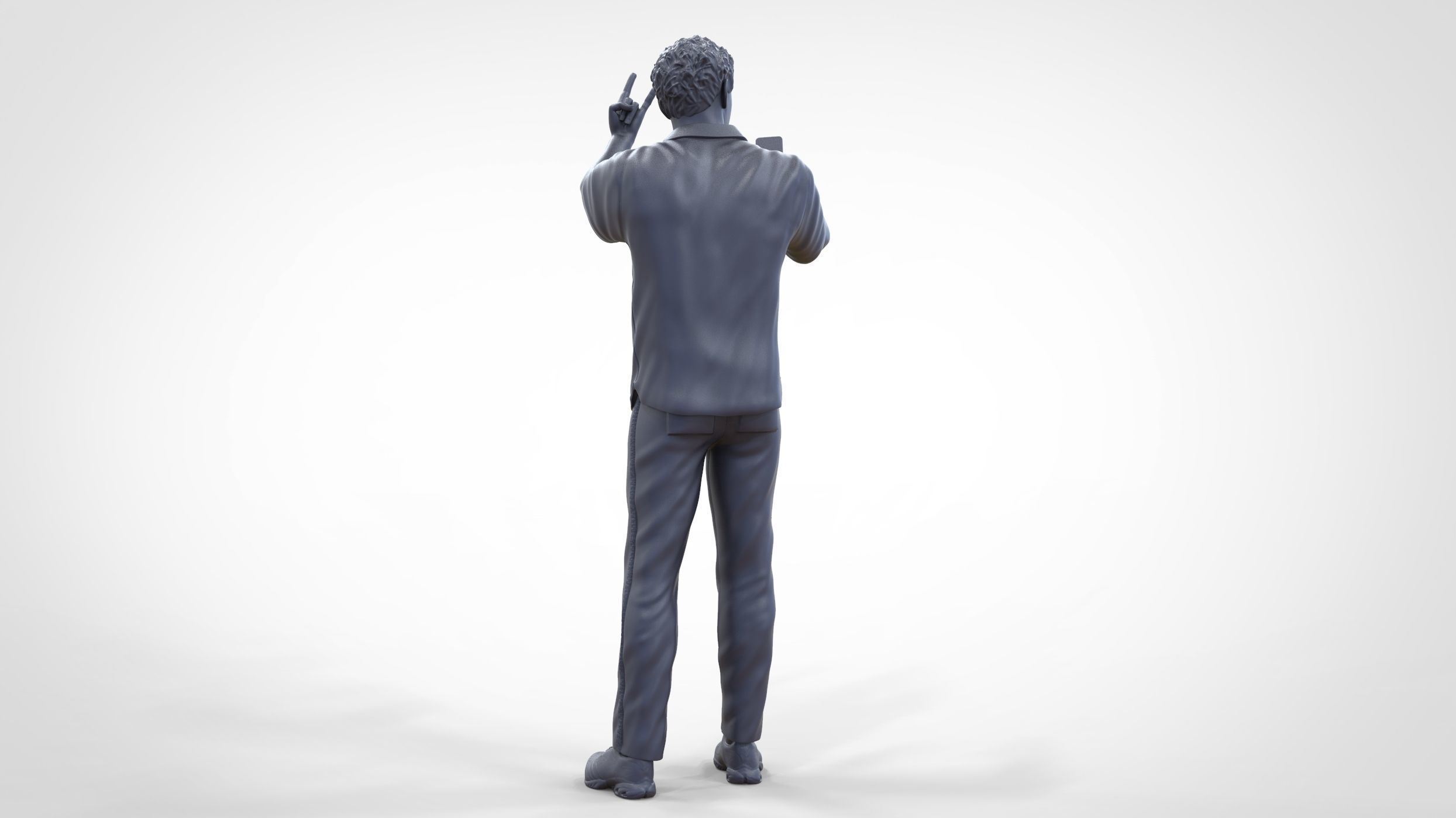 N2 standing person for racetracks or spectator 3D print model_30