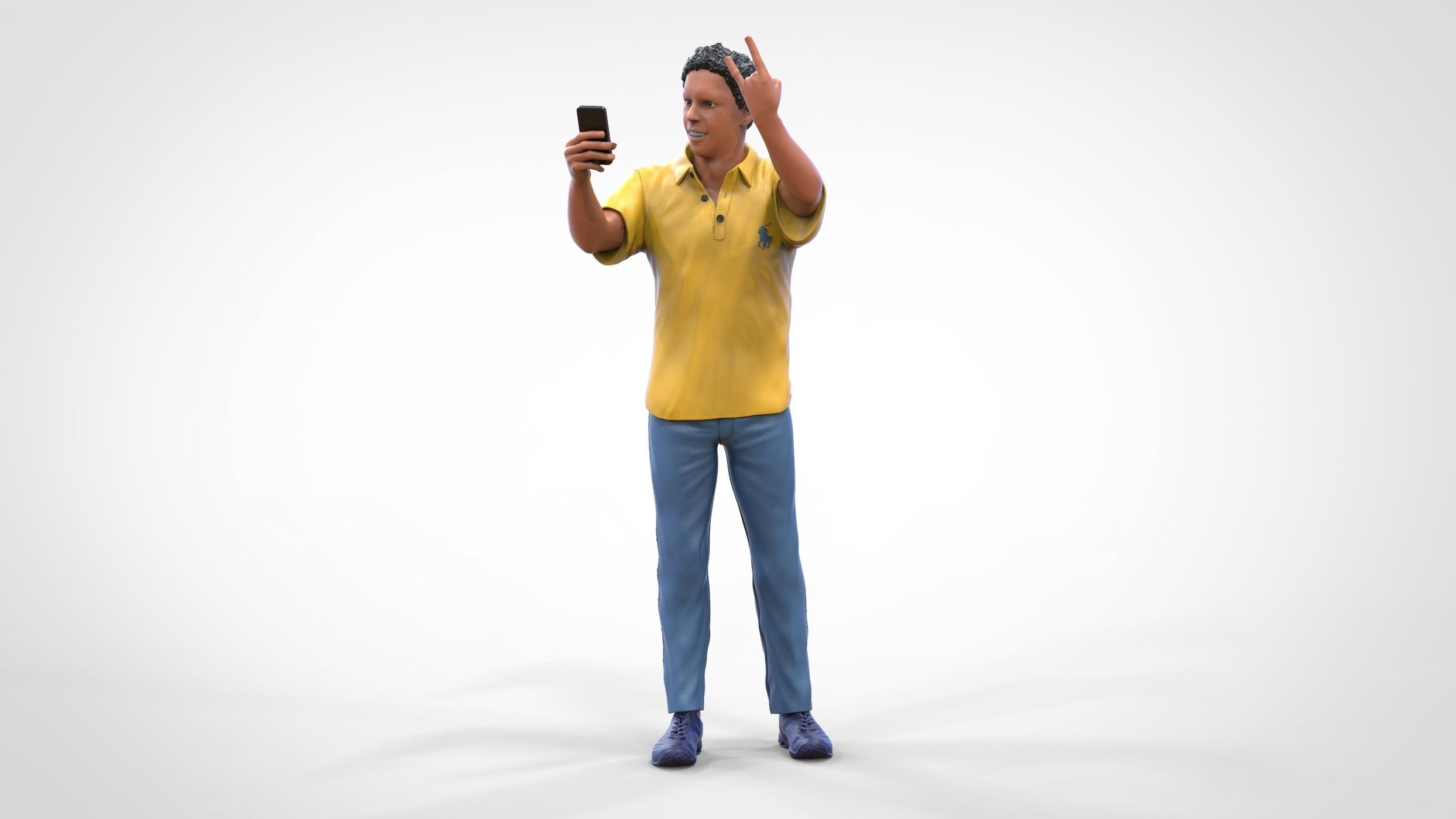 N2 standing person for racetracks or spectator 3D print model_2