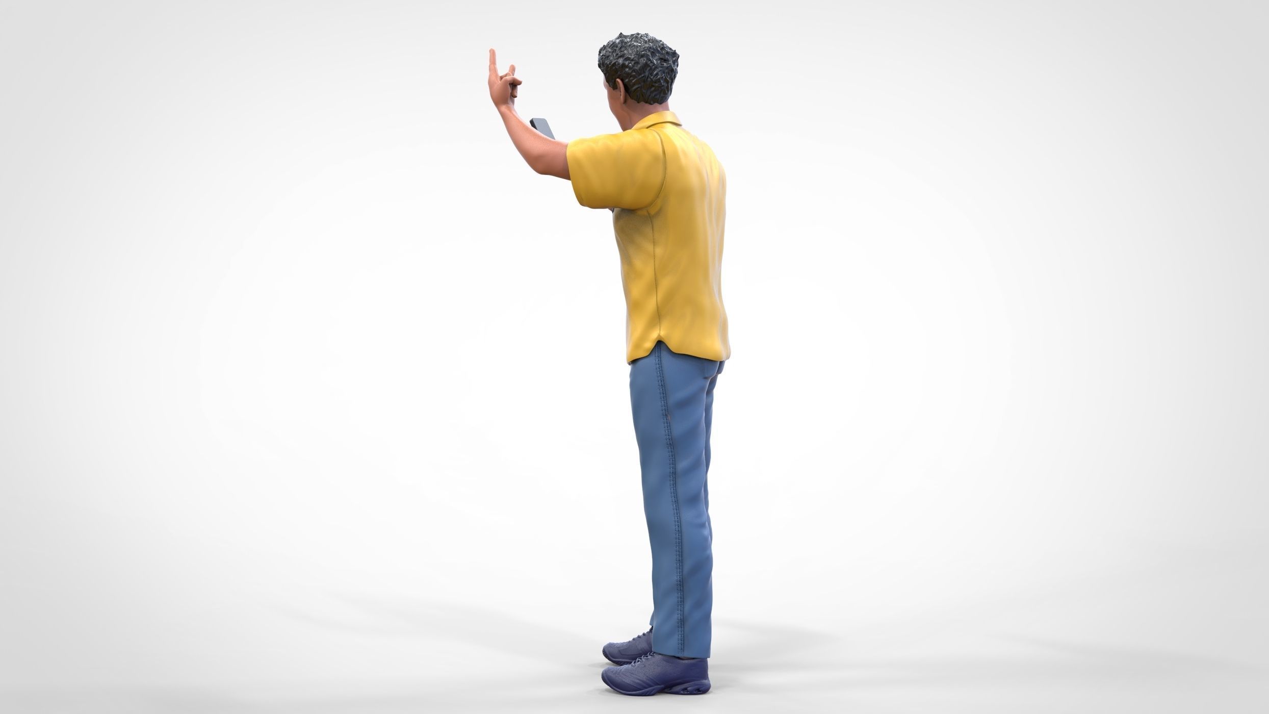 N2 standing person for racetracks or spectator 3D print model_9