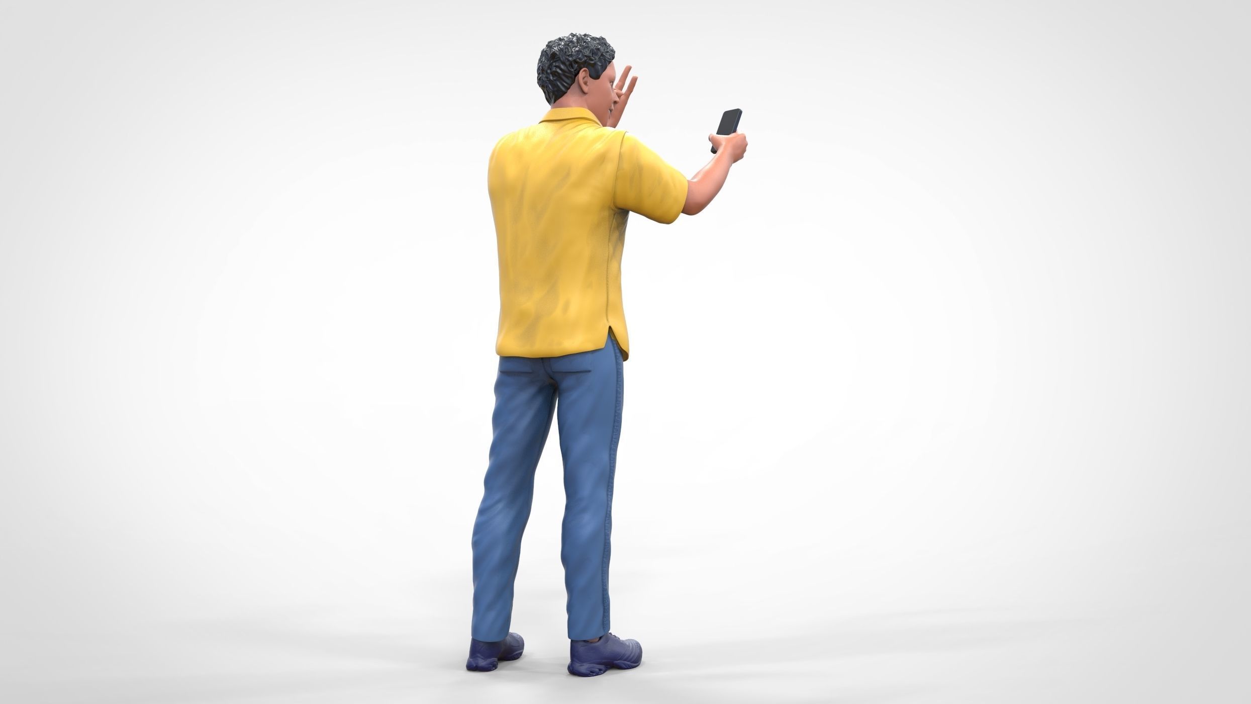 N2 standing person for racetracks or spectator 3D print model_16