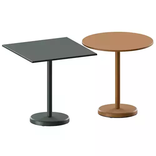 Linear Steel Cafe Table 3D model Linear Steel Cafe Table 3D model