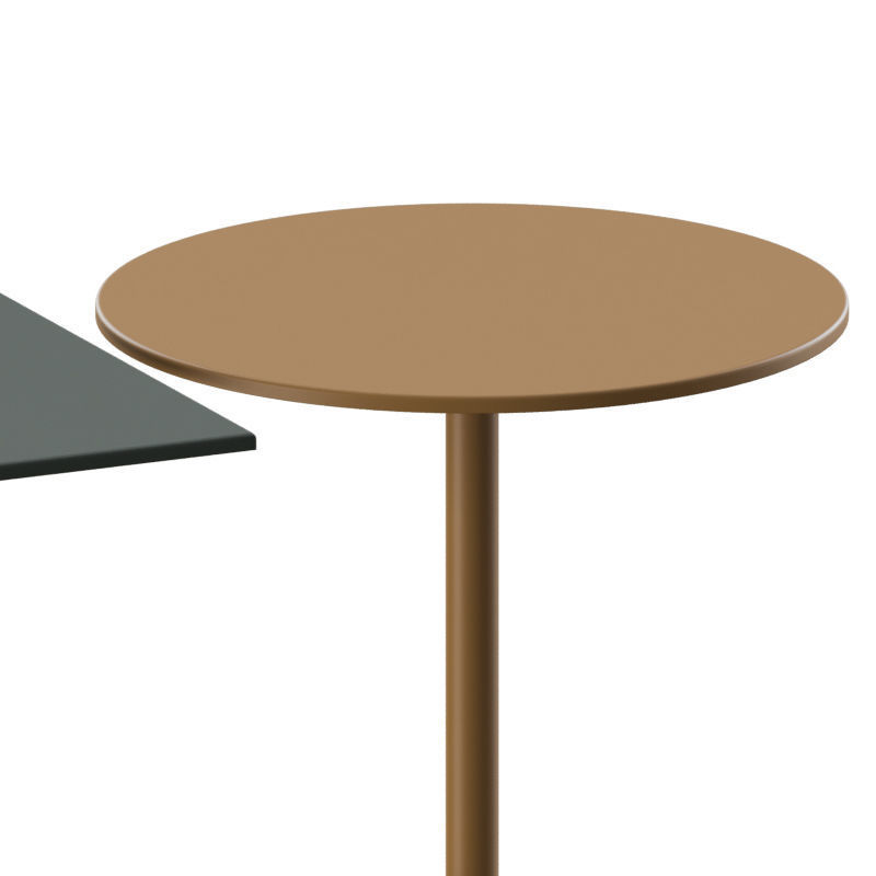 Linear Steel Cafe Table 3D model_2