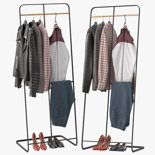 Yamazaki Home 2 Level Coat Rack  3D model