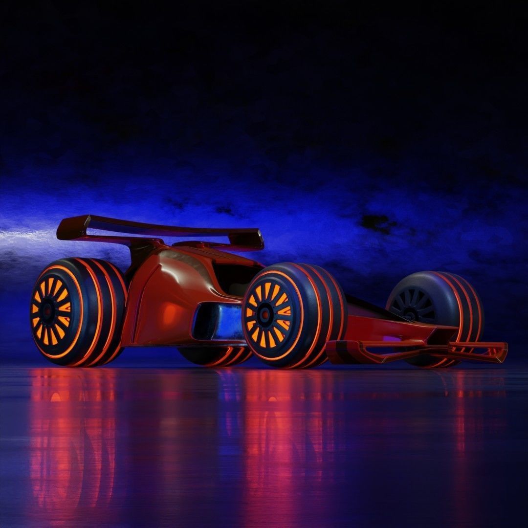 Sci Fi Car 3D model_2