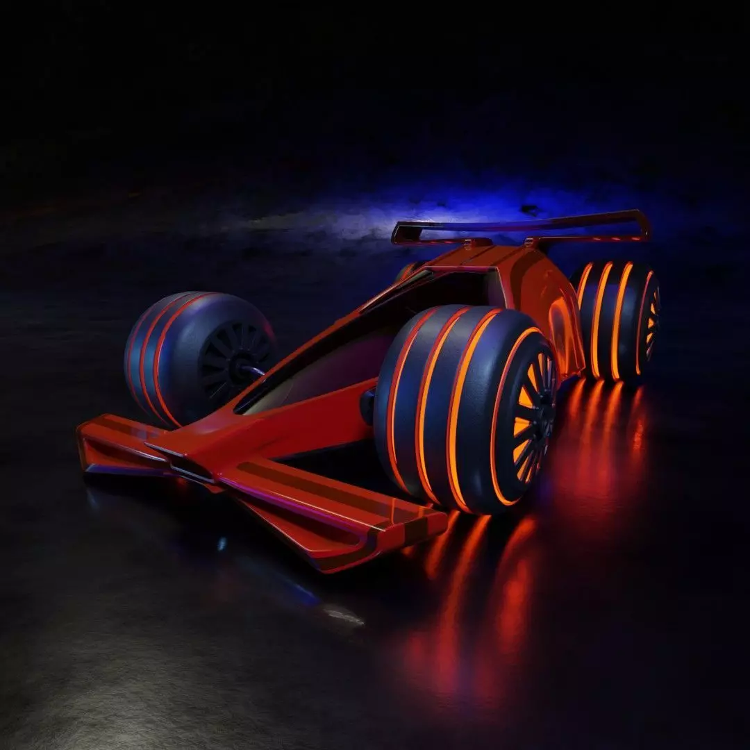 Sci Fi Car 3D model_0