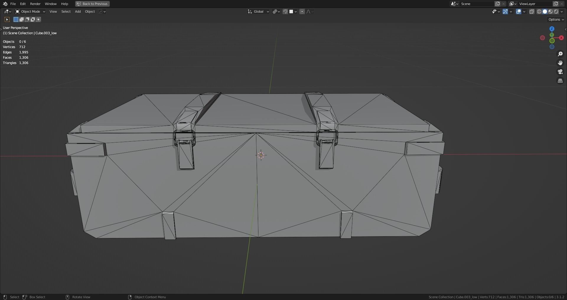 Military container Low-poly 3D model_7