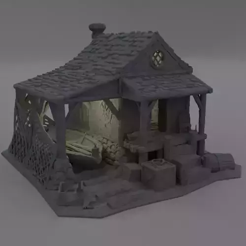 Seaside Shack Tabletop Terrain 28 MM 3D print model