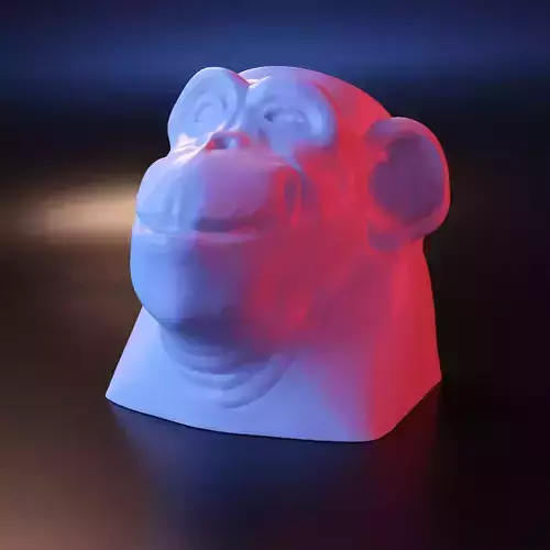 Vase monkey head 3D print model