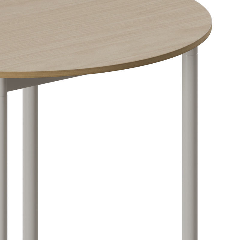 Base Round Table With Castors 3D model_2