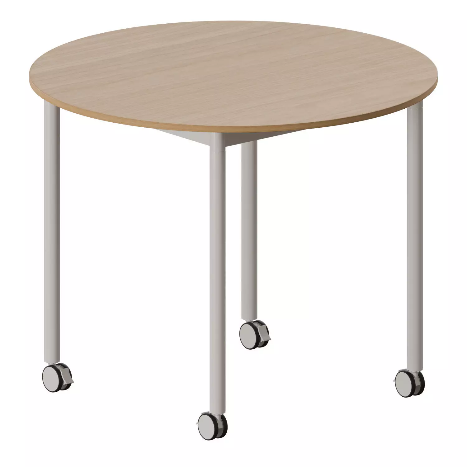 Base Round Table With Castors 3D model_0