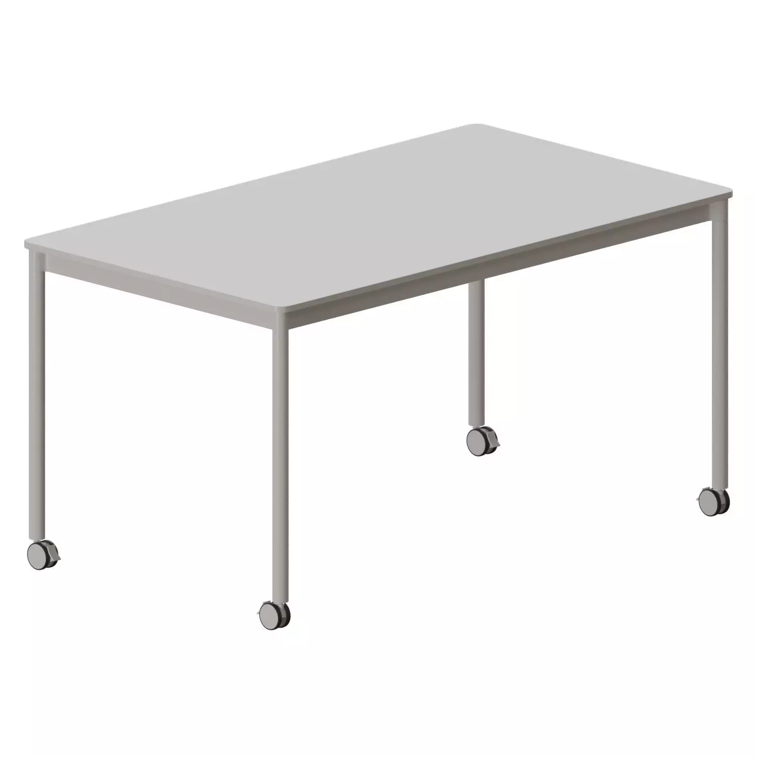 Base Table With Castors 3D model_0