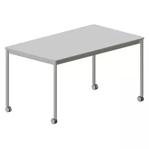Base Table With Castors 3D model