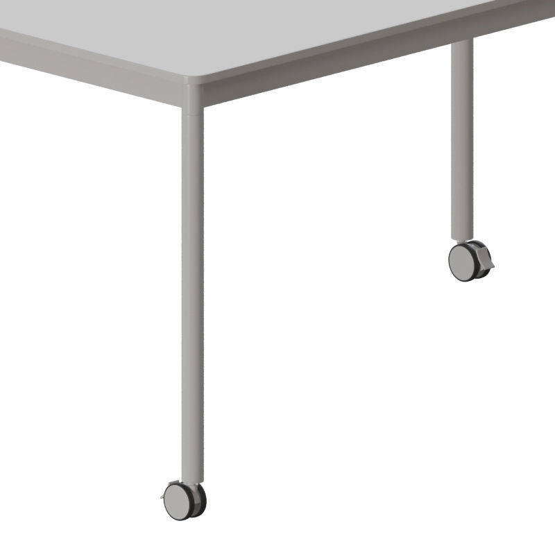 Base Table With Castors 3D model_3