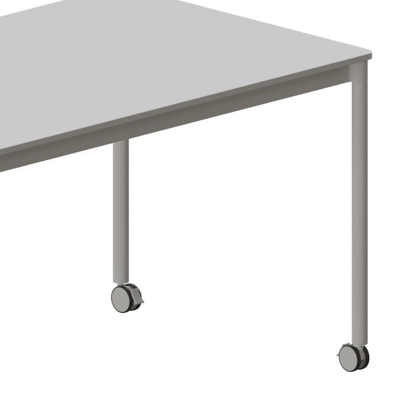 Base Table With Castors 3D model_2