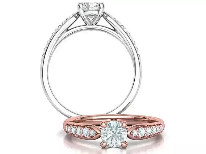 Engagement Solitaire Ring Half Carat Stone Diamond Ring 3dmodel 3D print model