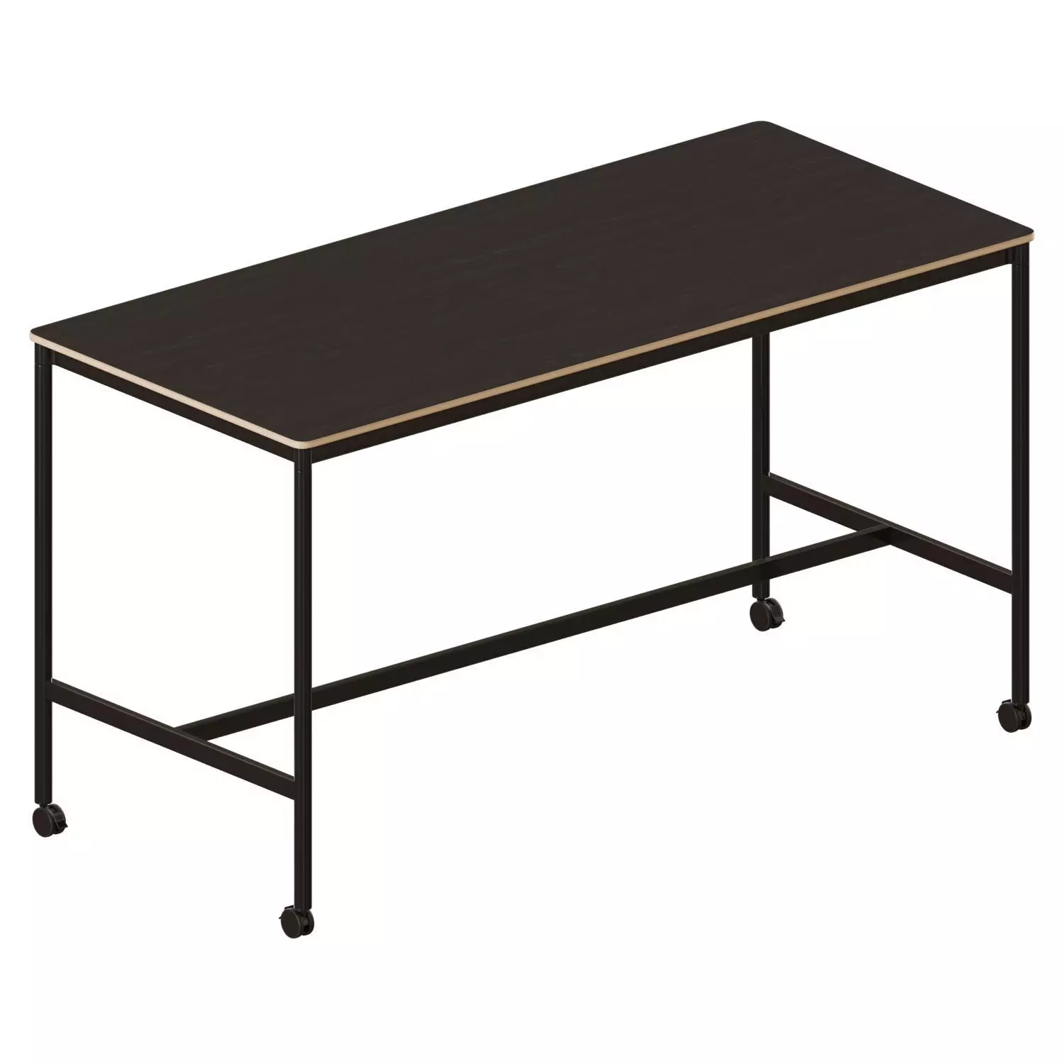 Base High Table With Castors 3D model_0
