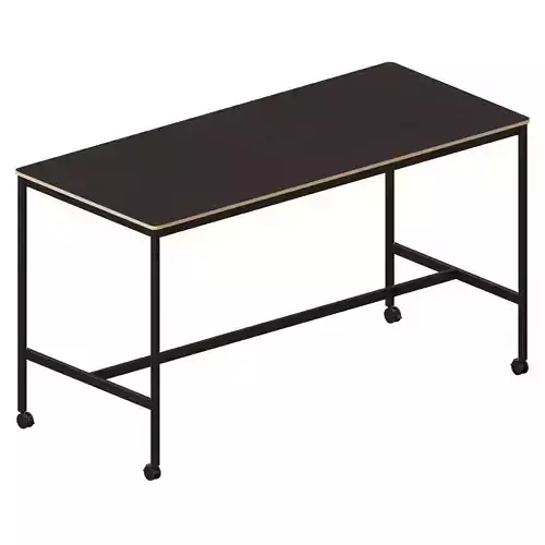 Base High Table With Castors 3D model