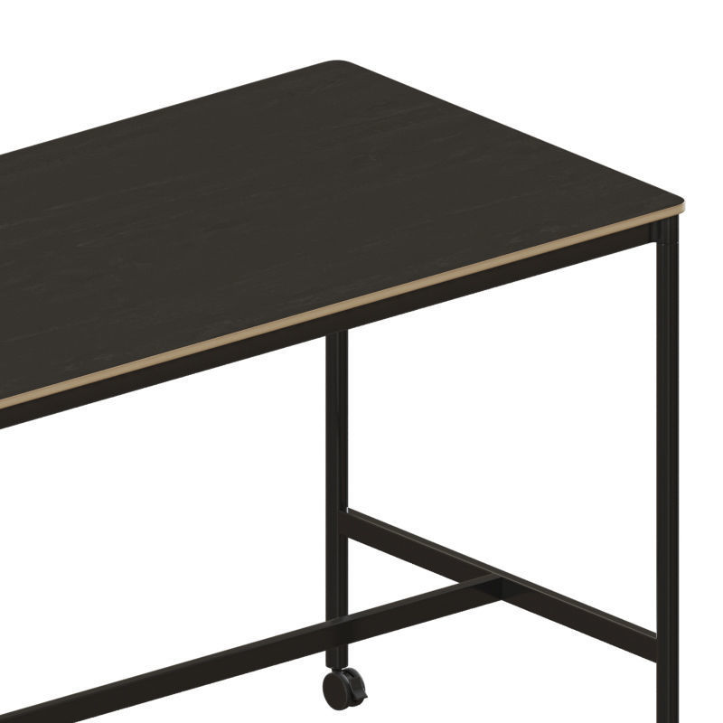 Base High Table With Castors 3D model_2