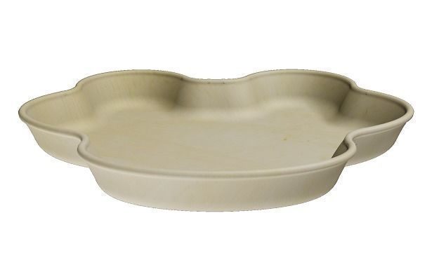 Wooden Food Plate 3D model_2