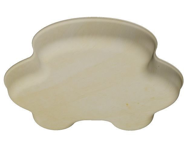 Wooden Food Plate 3D model_3