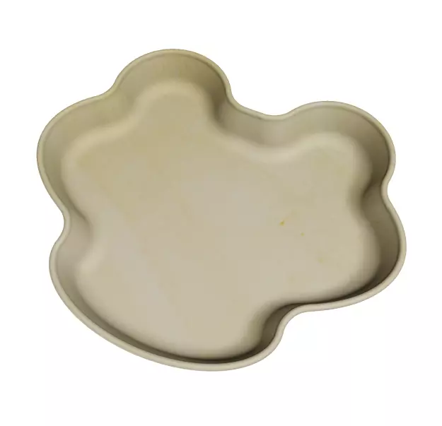 Wooden Food Plate 3D model_0