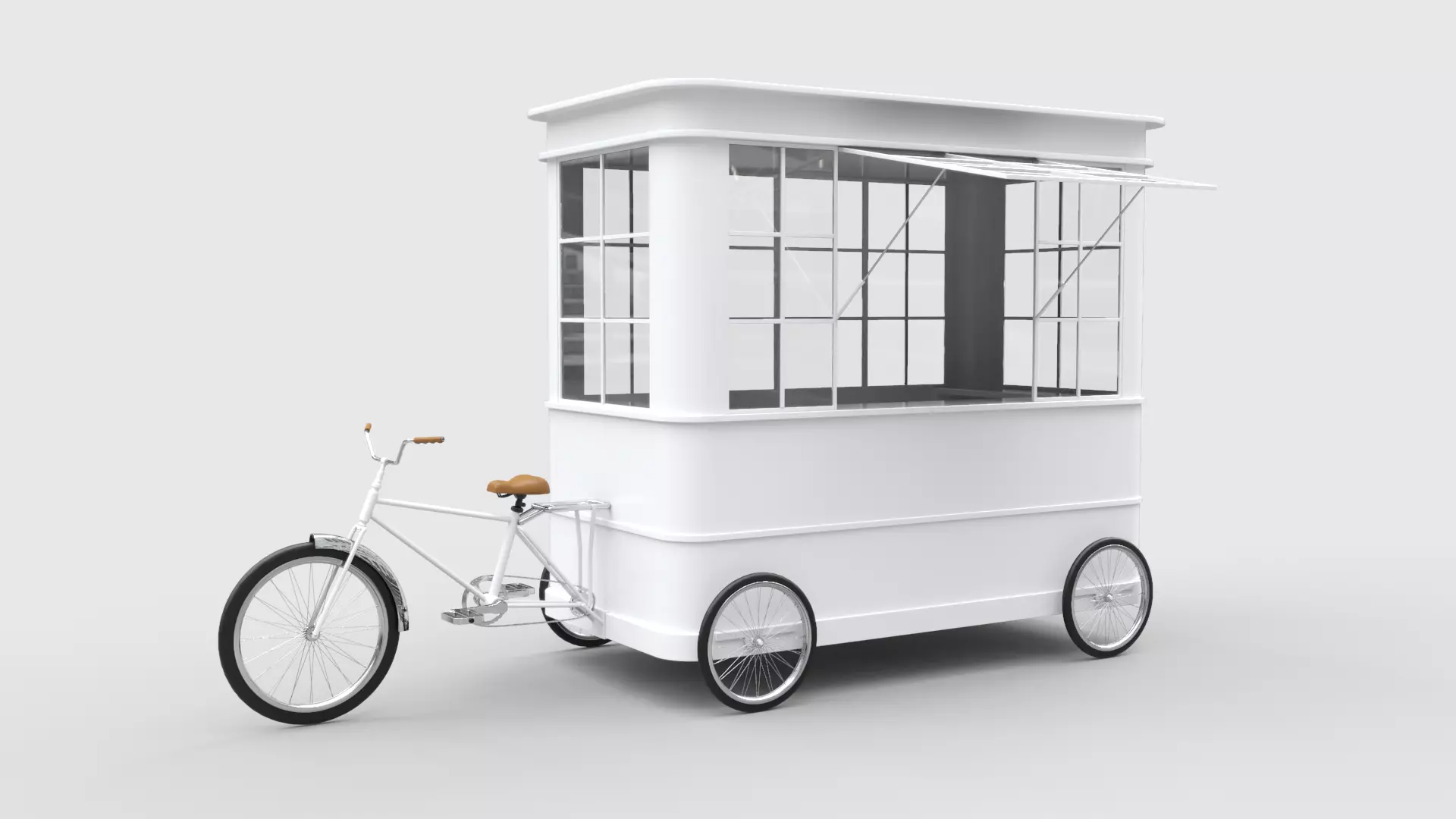 Bike Food Cart 3D model_0
