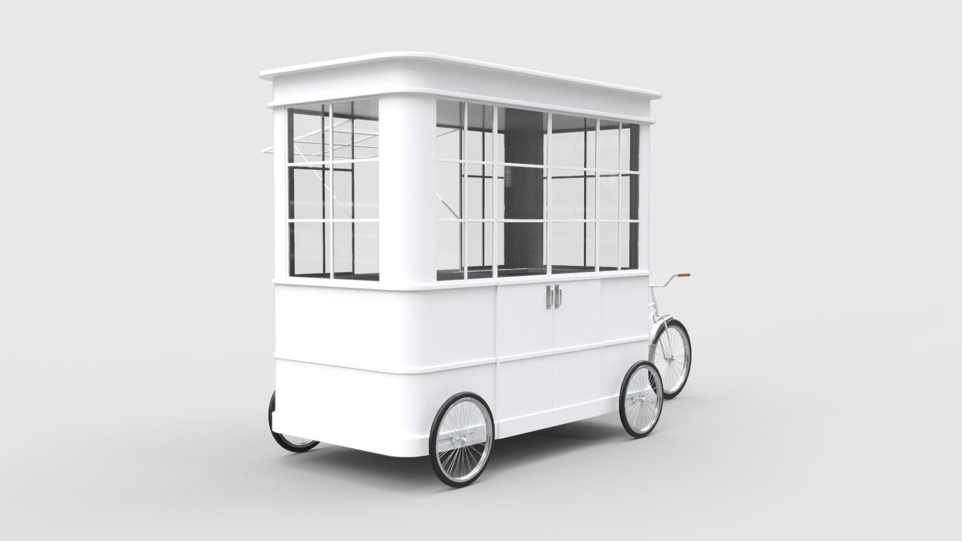 Bike Food Cart 3D model_5