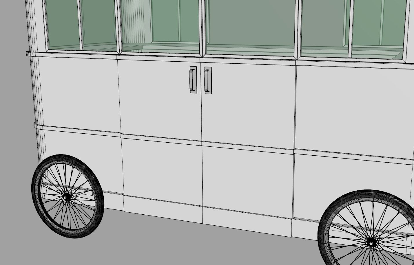 Bike Food Cart 3D model_16