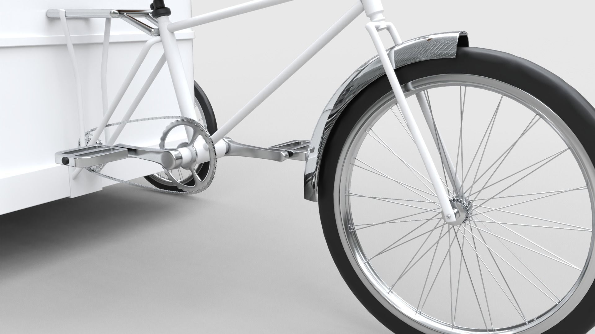Bike Food Cart 3D model_2