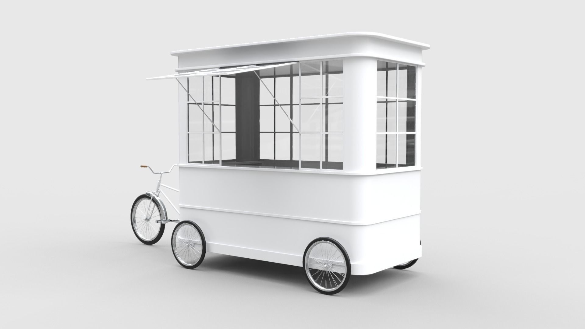 Bike Food Cart 3D model_4
