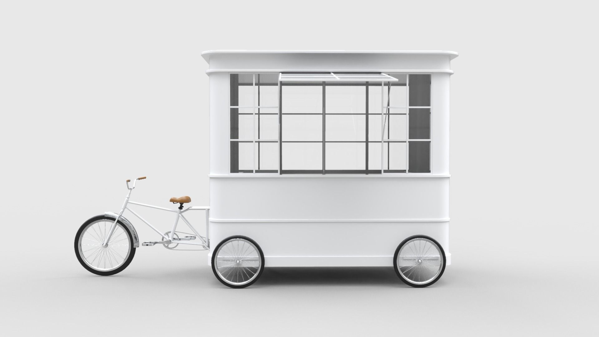 Bike Food Cart 3D model_3
