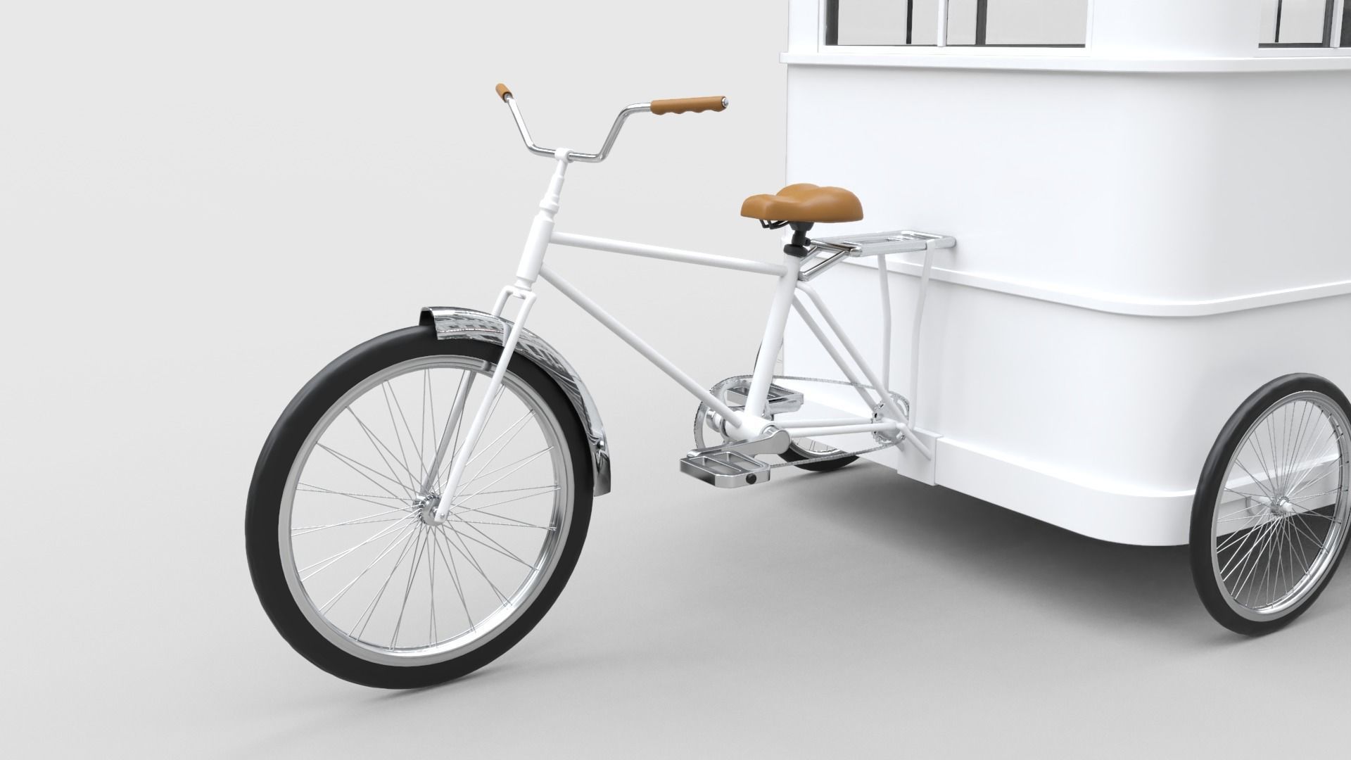Bike Food Cart 3D model_10