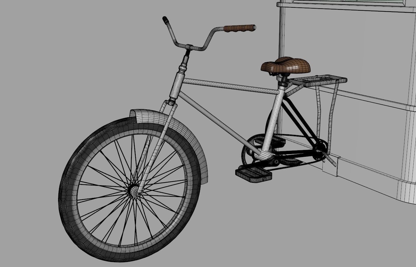 Bike Food Cart 3D model_12