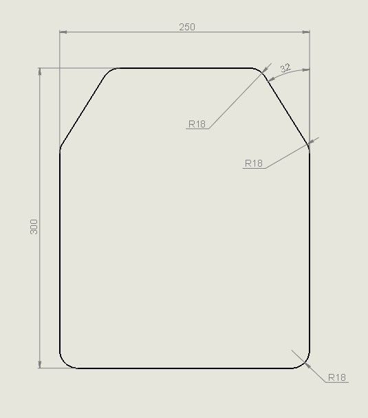 SAPI Plate Carrier Steel Body Armor for CNC Laser ESAPI airsoft 3D print model_5