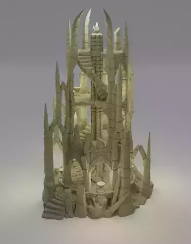 Ruined Altar Tabletop Terrain 28 MM 3D print model
