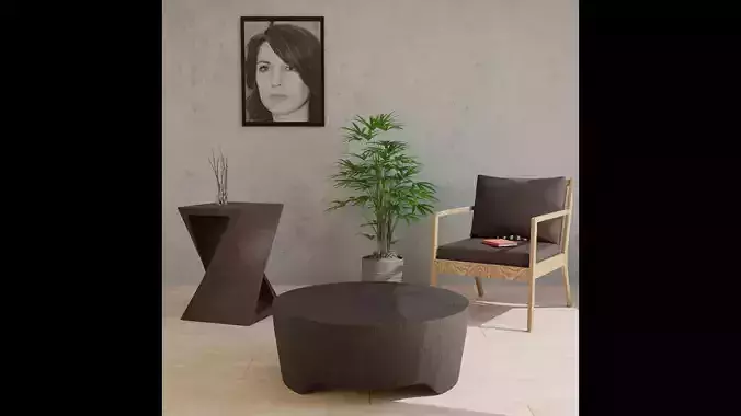 WOOD FURNITURES  HIGH POLY SCENE