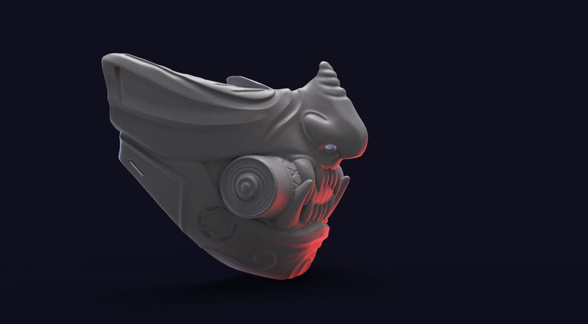 Oni mask 3D print model_6