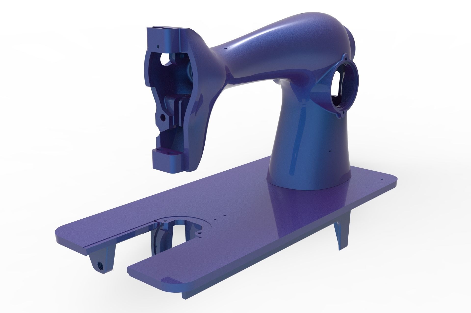 CNC Machine-able Sewing Machine  3D model_1