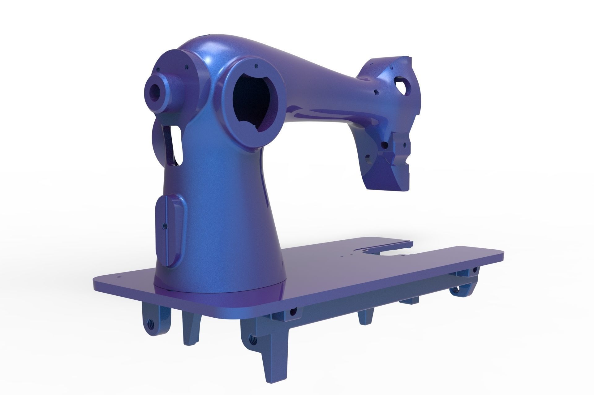 CNC Machine-able Sewing Machine  3D model_2
