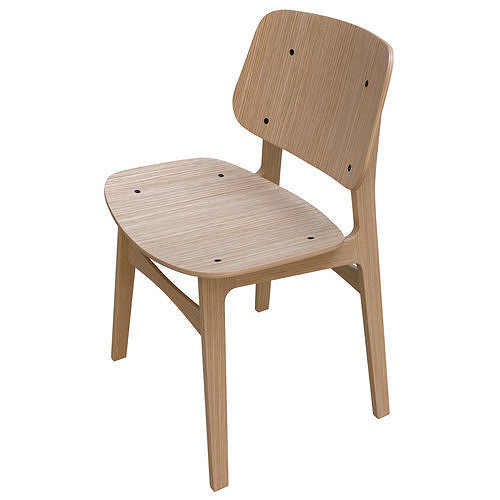 Modern Design Wood Chair High Poly 3D model