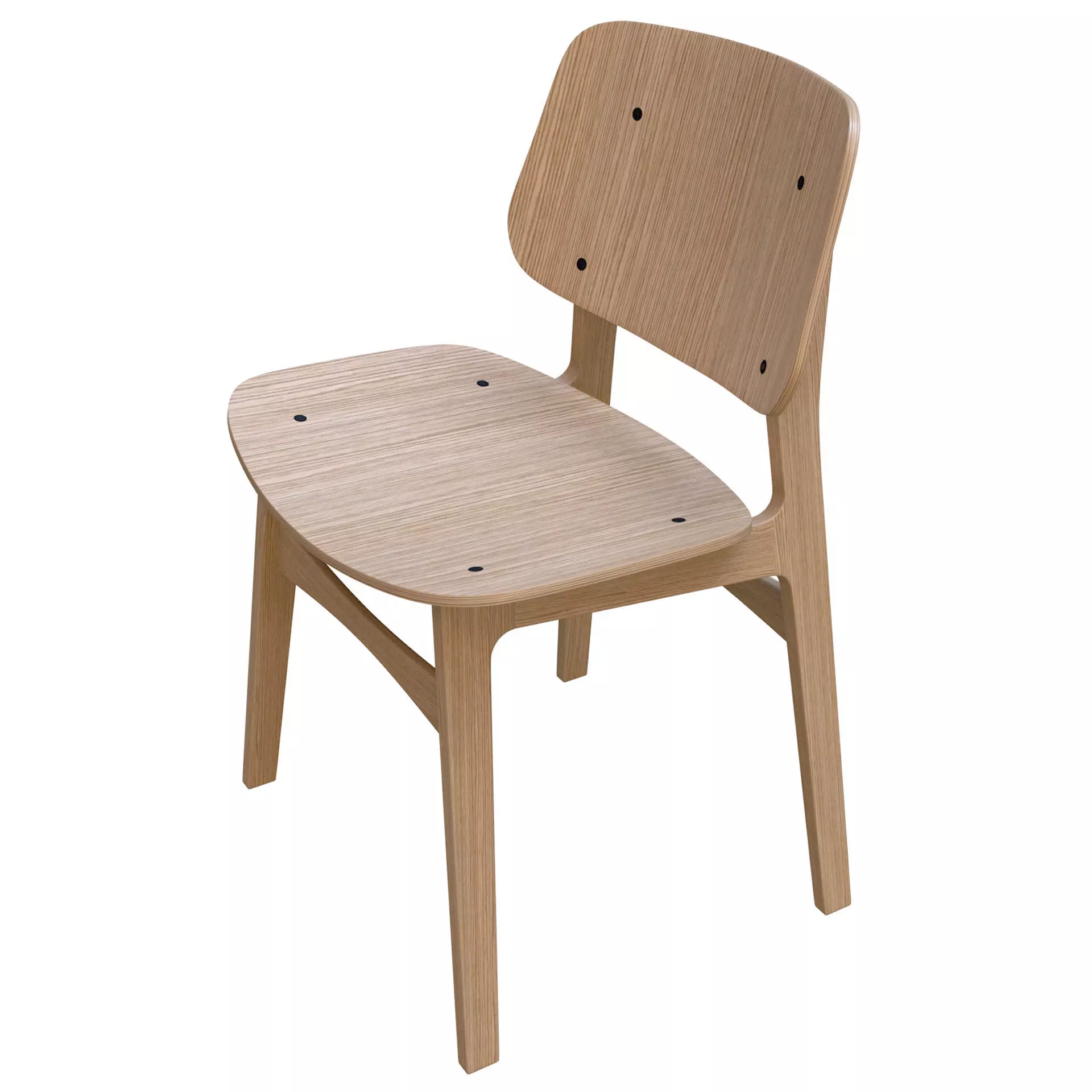 Modern Design Wood Chair High Poly 3D model_0