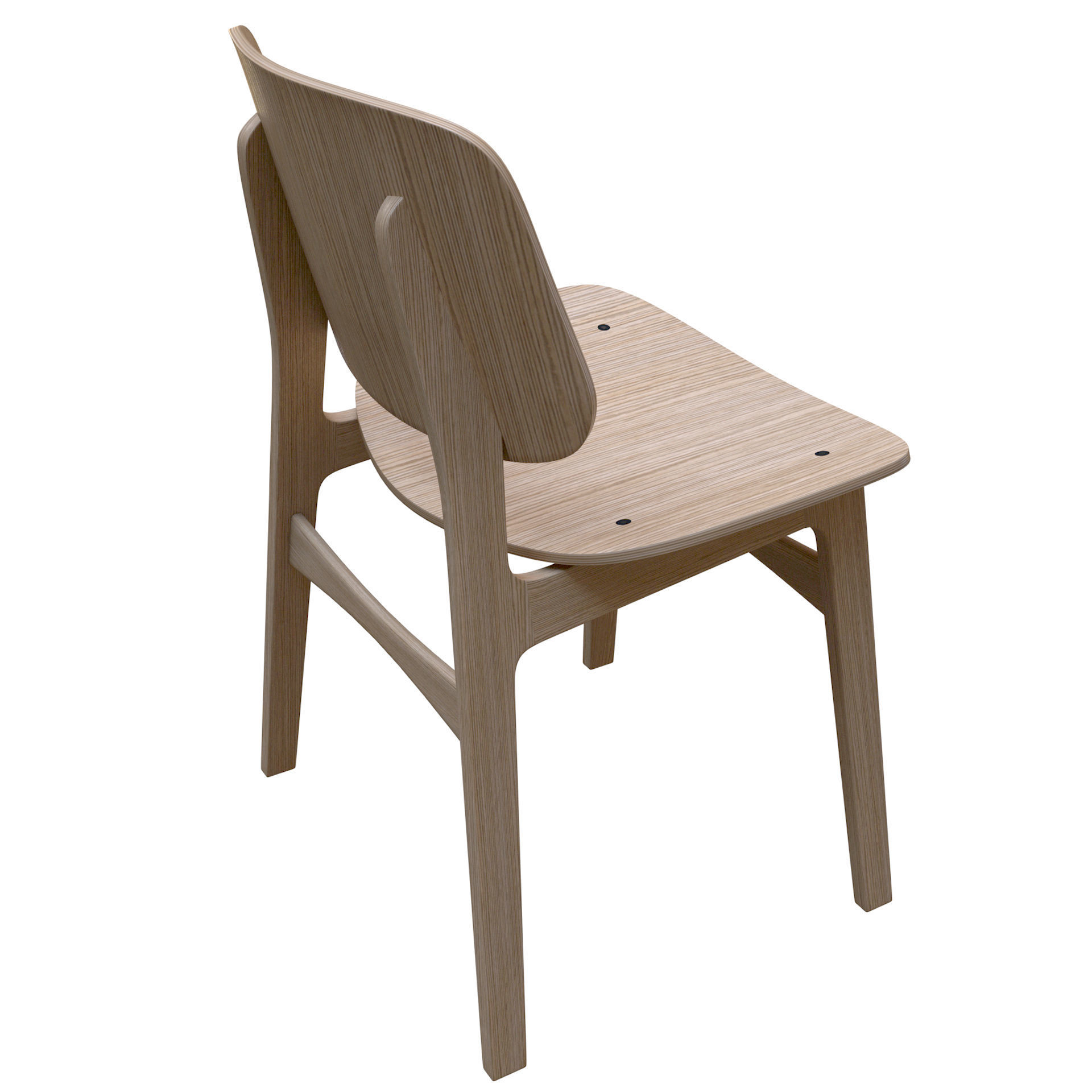 Modern Design Wood Chair High Poly 3D model_9