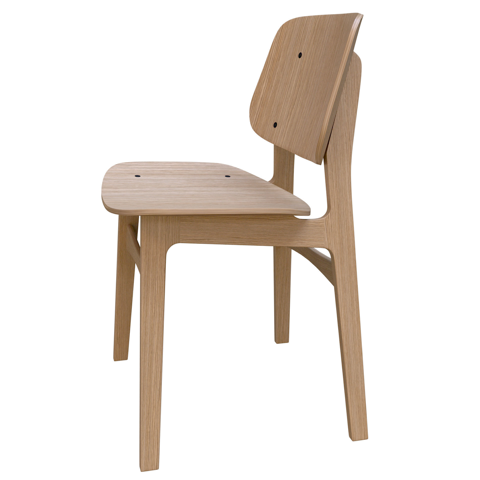 Modern Design Wood Chair High Poly 3D model_2