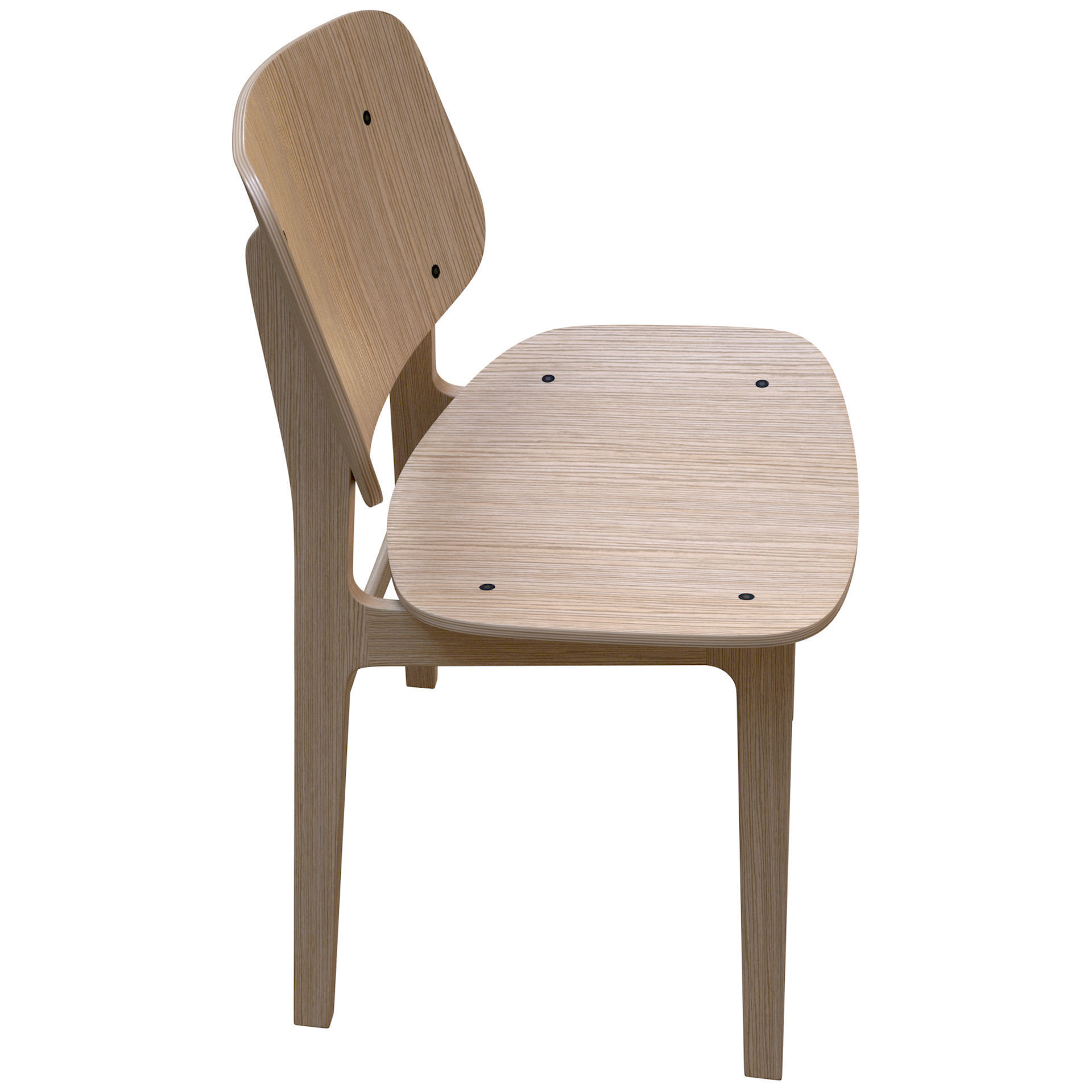 Modern Design Wood Chair High Poly 3D model_6