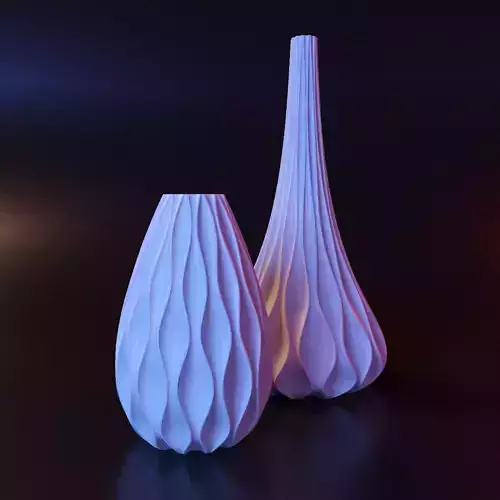 Vase ocean wave 3D print model
