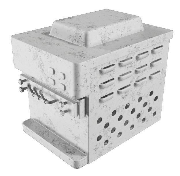 Ceramic Ice Cream Machine Toy 3D model_1