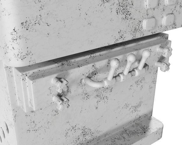 Ceramic Ice Cream Machine Toy 3D model_2