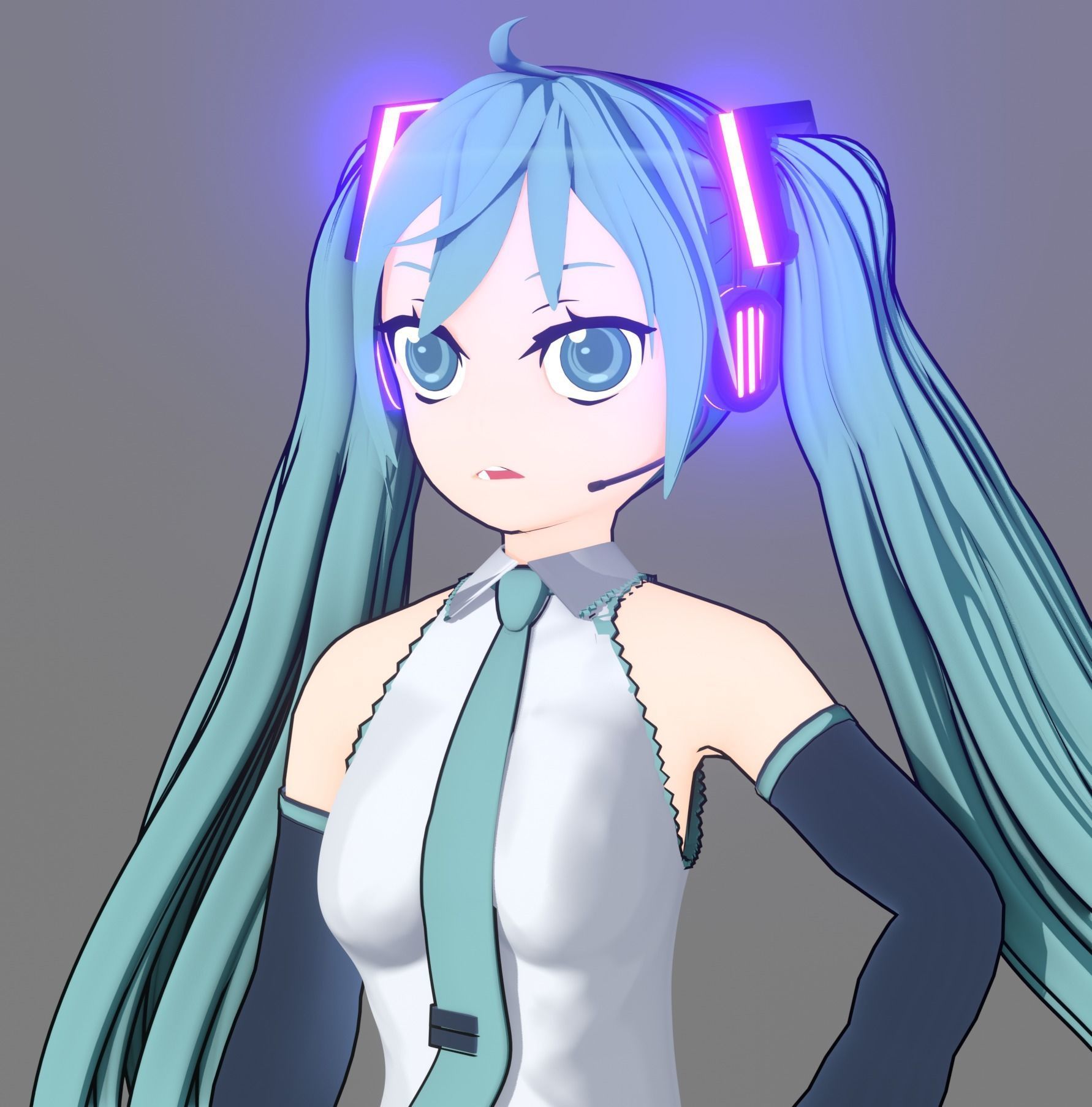 Hatsune miku 3D model_1