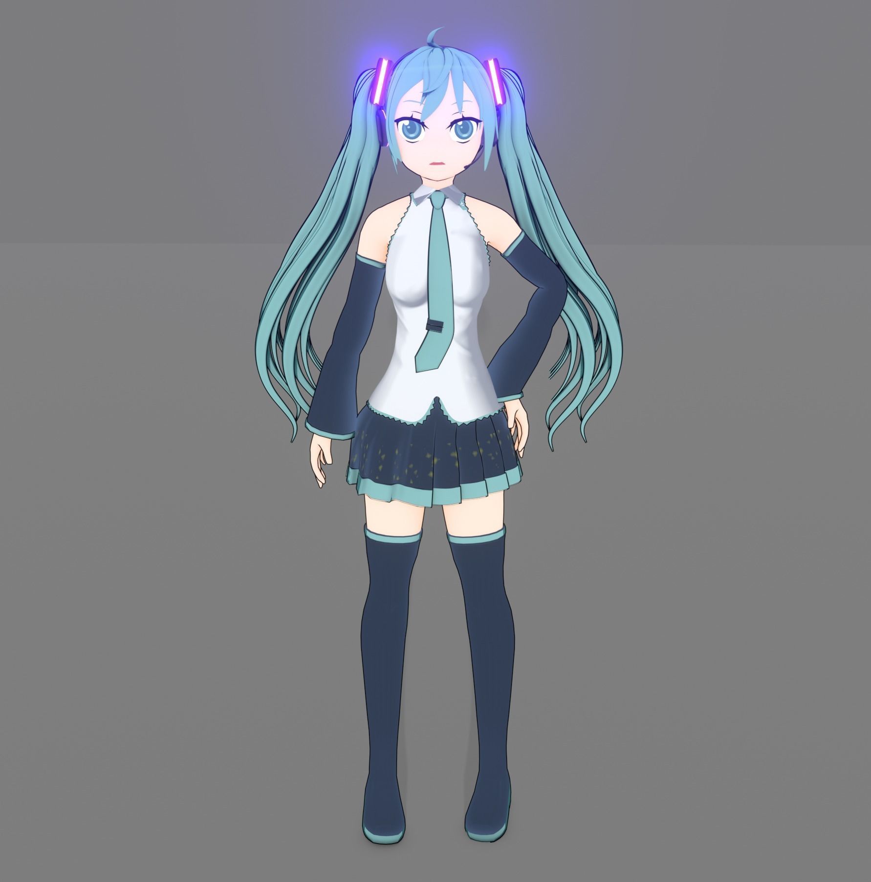 Hatsune miku 3D model_17