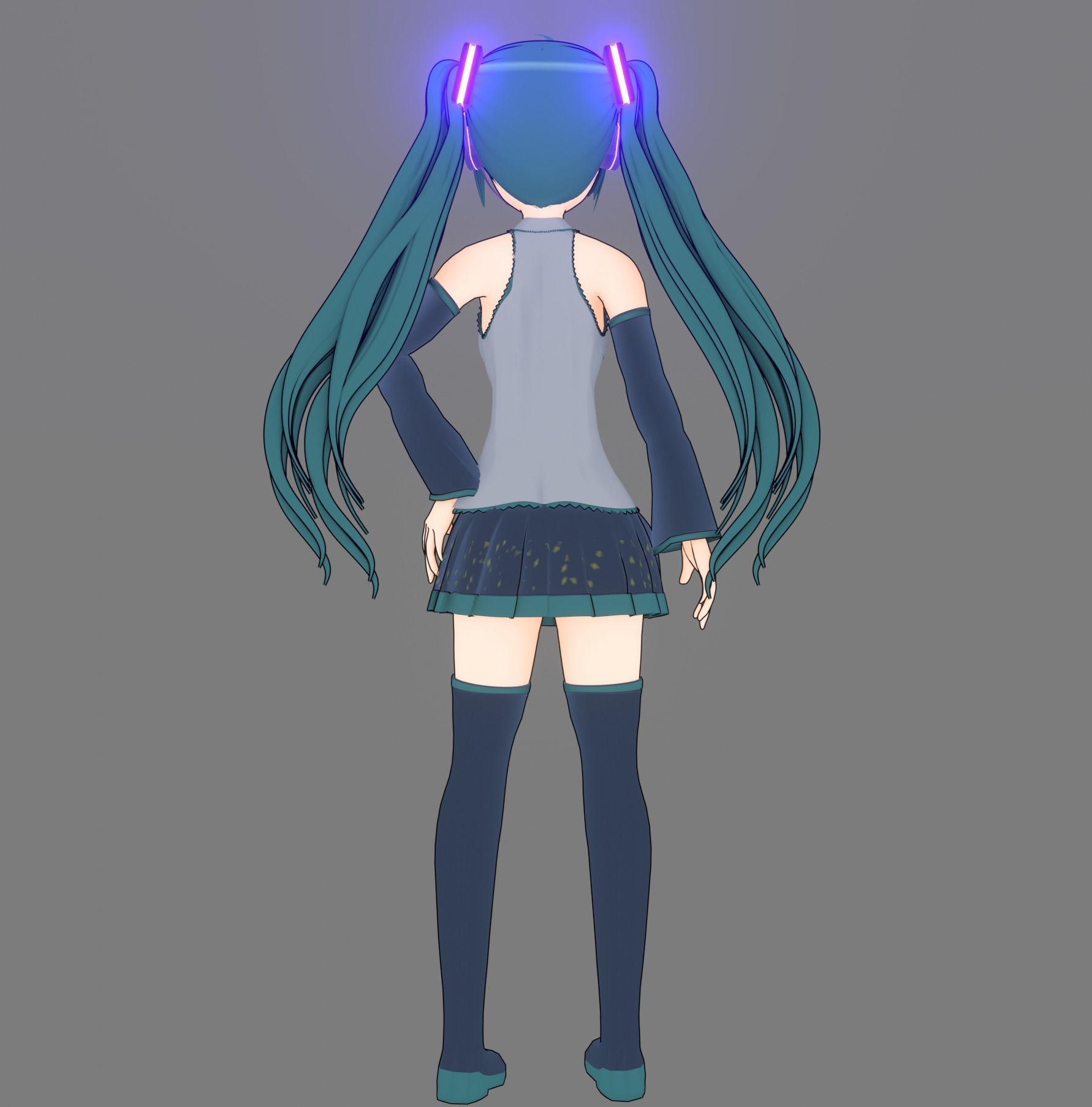 Hatsune miku 3D model_15